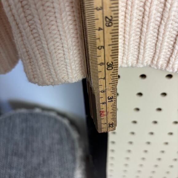 Free People Swim Too Deep Sweater Turtleneck Neutral Cream Oversized Cozy- L - Picture 7 of 7